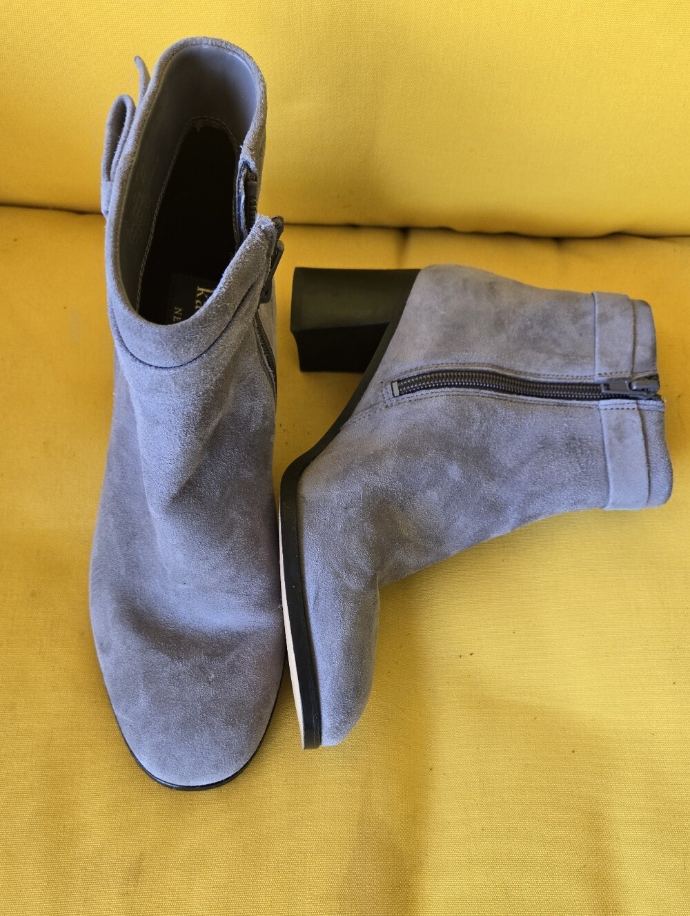 kate spade Gray Suede Ankle Booties